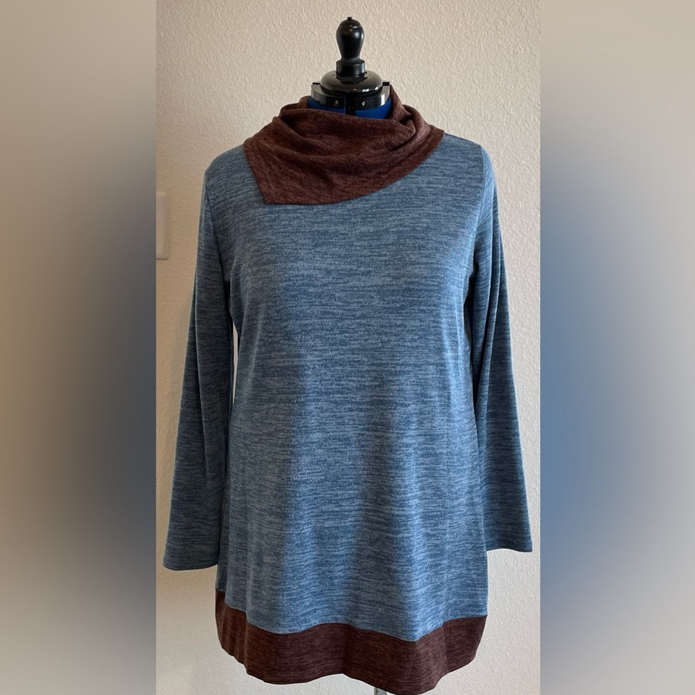 5/$25 STYLEWORD Tunic Top for Leggings Long Sleeve Sweater Cowl Neck Shirt Dress